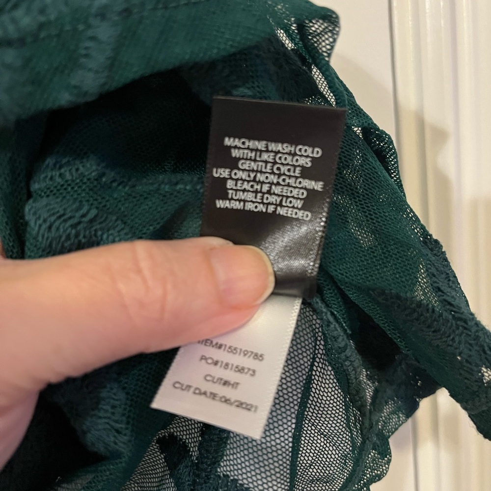 torrid dark teal camisole and lace overlay tank - Picture 3 of 9